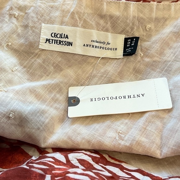ANTHROPOLOGIE Cecelia Pettersson Boho One Shoulder Blouse Size 8 NEW - Picture 3 of 6